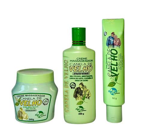 GEL CREME MASSAGEADOR CANELA DE VELHO