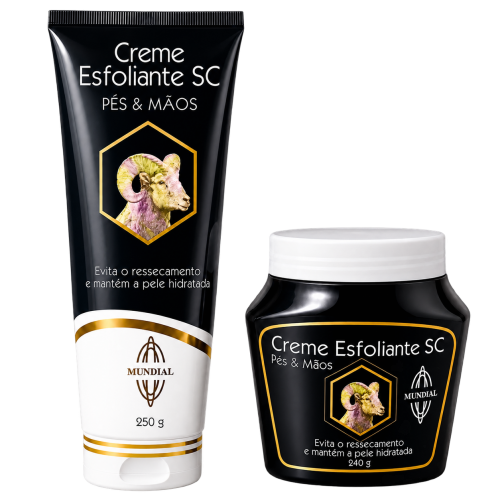 CREME ESFOLIANTE PÉS E MÃOS MUNDIAL