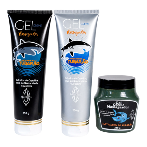 GEL CREME MASSAGEADOR CARTILAGEM DE TUBARÃO MUNDIAL
