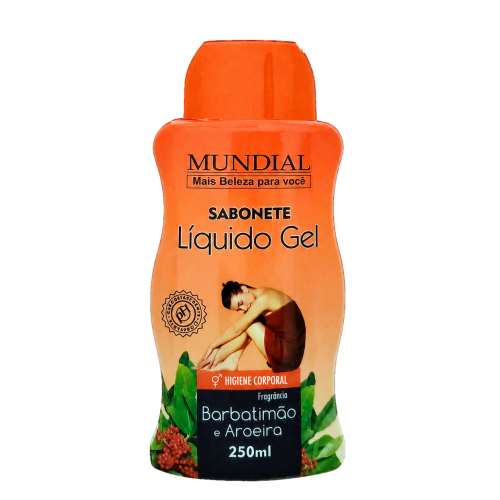 SABONETE LÍQUIDO GEL MUNDIAL FRAGRÂNCIA BARBATIMÃO E AROEIRA